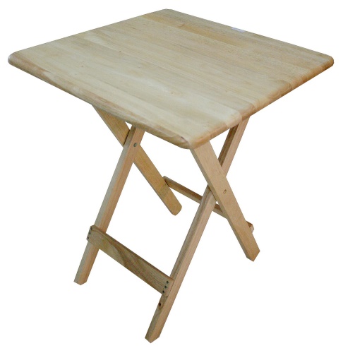 โต๊ะพับไม้ยางเหลี่ยม