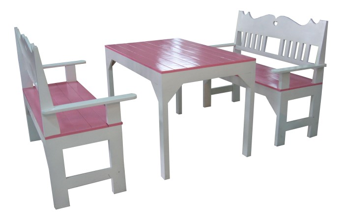 ชุดโต๊ะเก้าอี้สนามไม้สนนอก