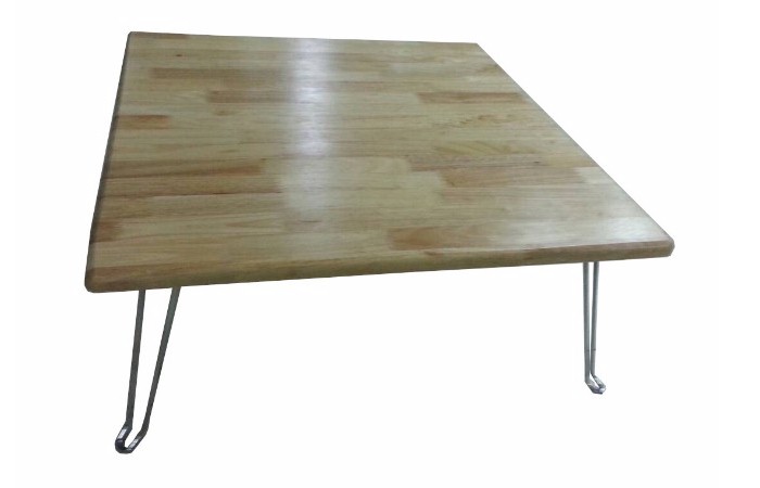 โต๊ะญี่ปุ่นไม้ยางขาเหล็กพับ