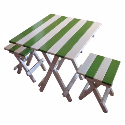 ชุดโต๊ะพับเขียว